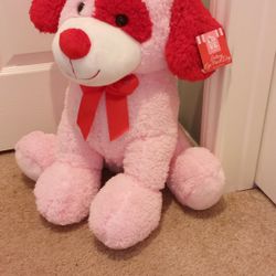 Valentine's Day Plush Dog