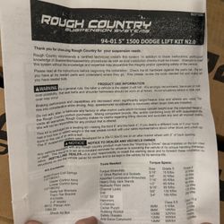 Rough Country Lift Kit 5in for dodge ram 1500 4x4