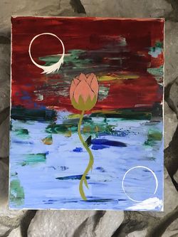 Life After Destruction 2020 Flower painting Original Acrylic Paint