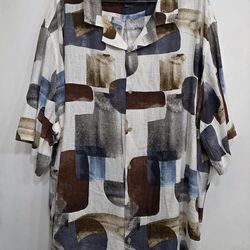 Johnny Bigg Relaxed Fit Abstract Shirt 5XL New