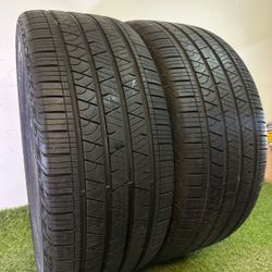 V51   285 45 21 113H  Continental  CrossContact LX Sport Run Flat  2 Used Tires 85% Life 