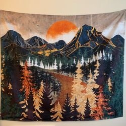 Mountain Landscape Tapestry