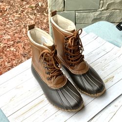 Esprit Brown/Rust Lace-Up Faux Fur Lined Boots Child 3