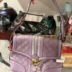 Purple G U C C I Handbag 
