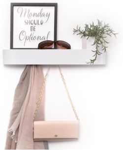 Wall-Mounted Coat Rack with Shelf, New in Box
