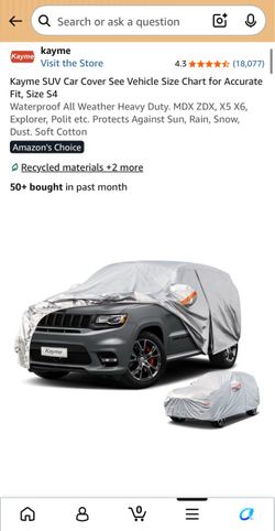 Kayme SUV Car Cover, Size S4, New in Box