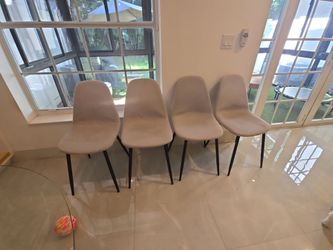 Set of 4 Modern Upholstered Dining Chairs