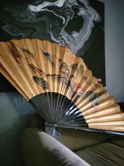 Large Decorative Asian Folding Fan