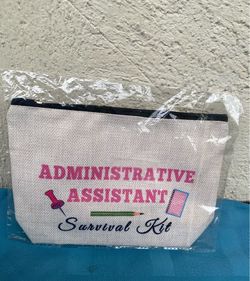 Administrative Cosmetic Makeup Canvas Bag