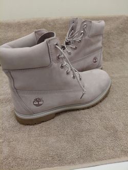 Timberland light Grey 6in premium waterproof boots