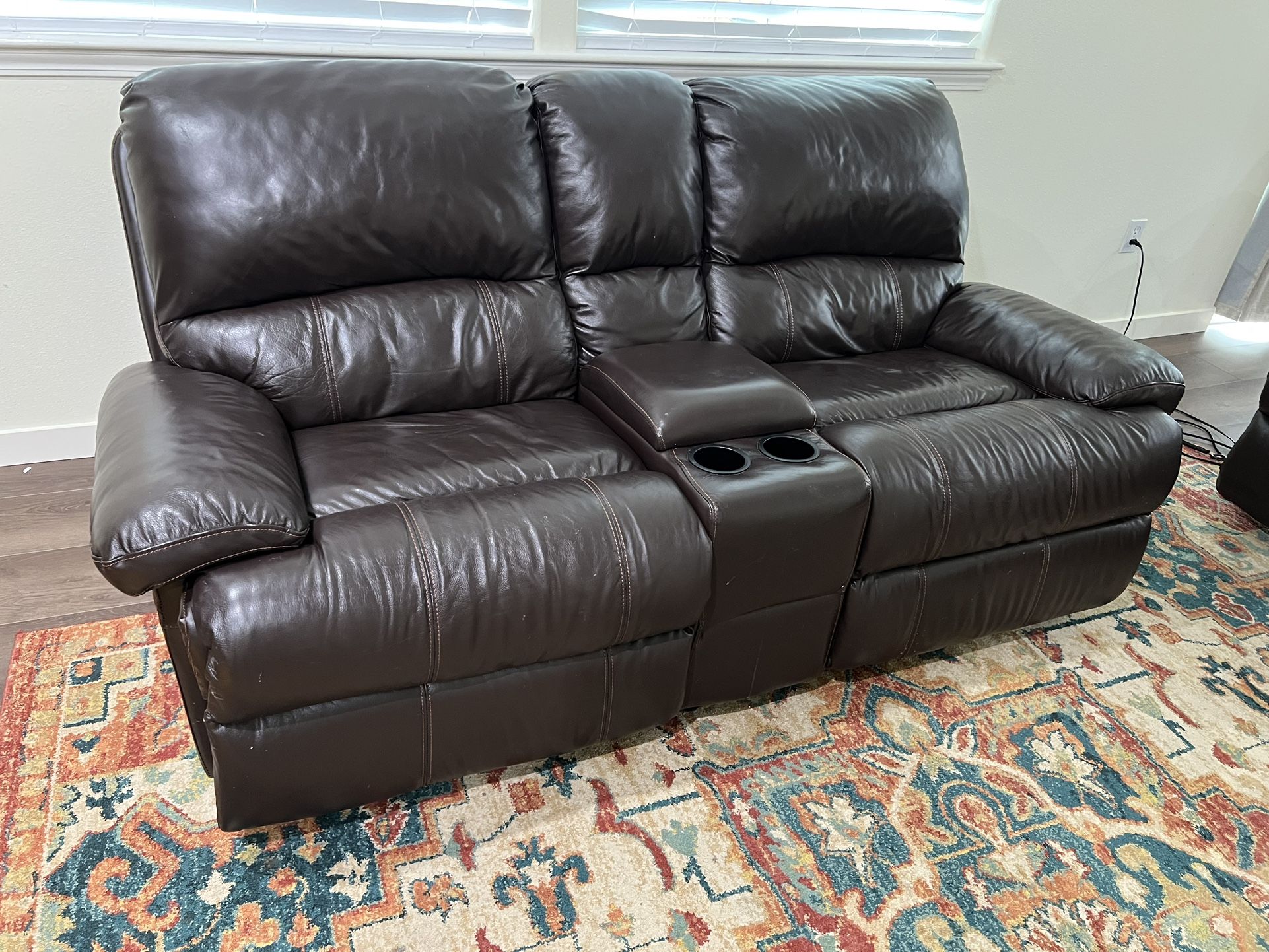 Rocking Love Seat Sofa Manual Recliner