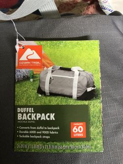 Ozark trail duffel backpack 60 Liters