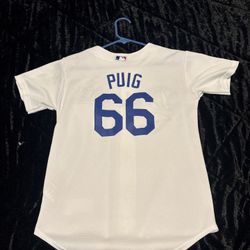 Dodgers #66 Puig Jersey Youth Medium