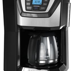 BLACK+DECKER 12-Cup Mill and Brew Coffee Maker, Black, CM5000B