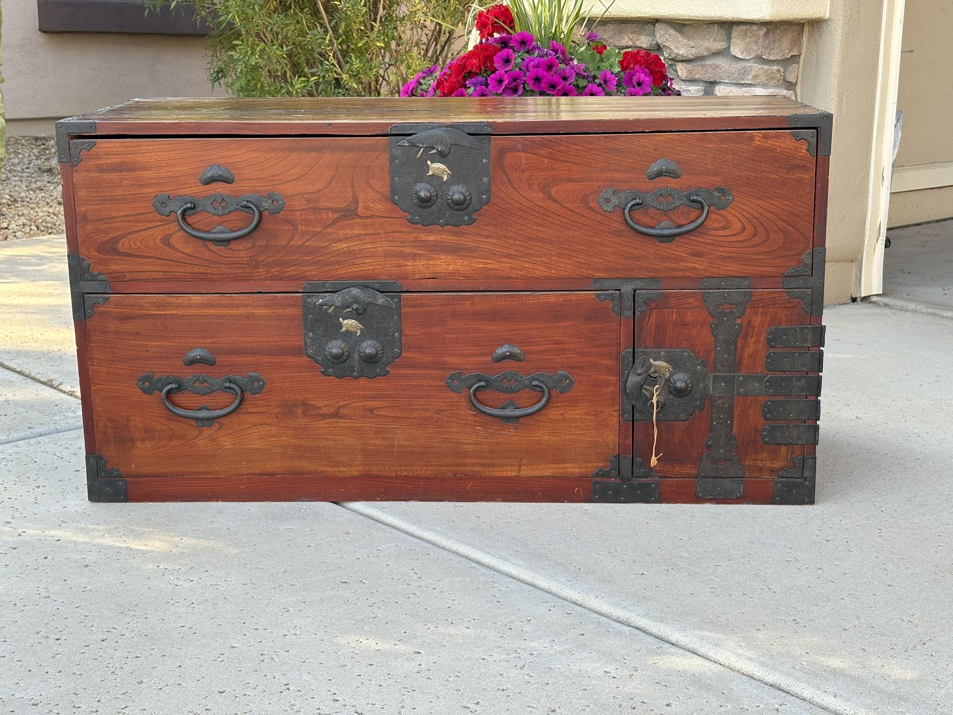 Tansu Antique Japanese Sendai Chest