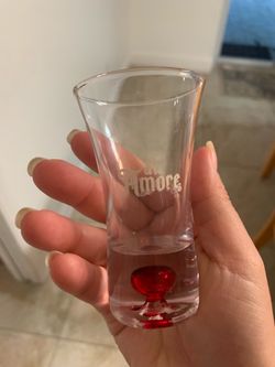 Di Amore Shot Glasses Red Glass Inside - Pair set of 2 pick up in Coral Springs 33071