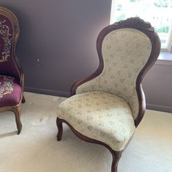 Victorian Parlor Chair - True Antique- Smoke-Free Pet-Free