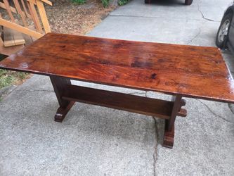 David Smith & Co. Solid Wood Trestle Teak Desk