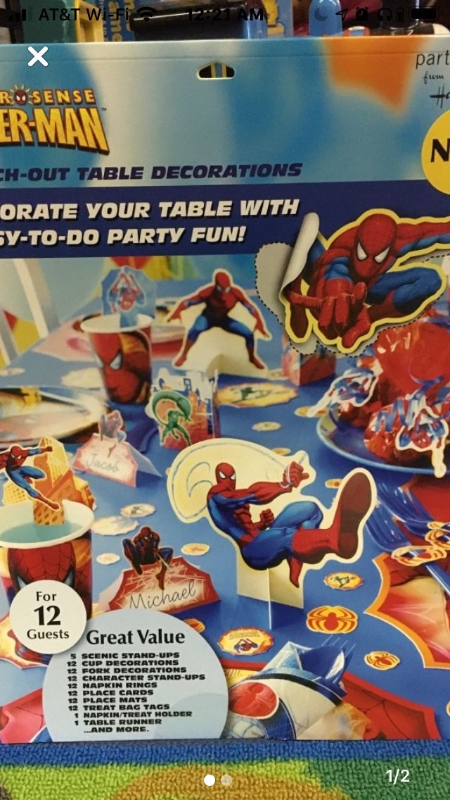 Spider-Man Party Table Decorations by Hallmark