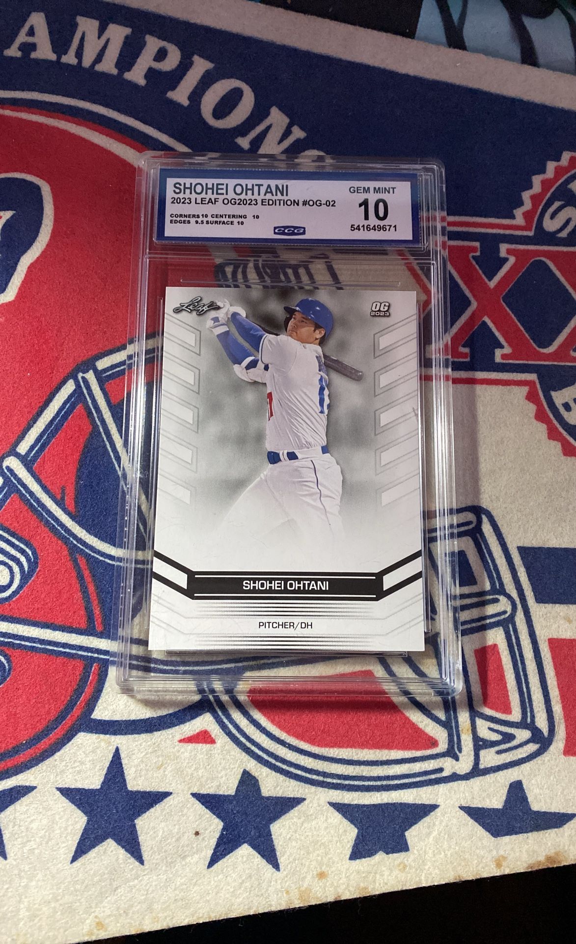 Shohei Ohtani Graded 10 Baseball Card