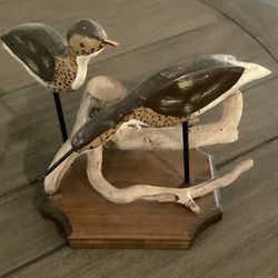 Sandpiper Art On Drift Wood