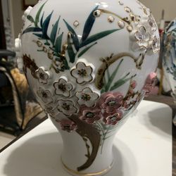 Vintage Japanese Hand painted Vase