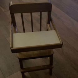 Doll HighChair (17 Inches) Wood