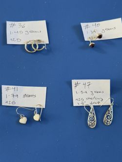 Sterling 925 Earrings, Different Styles, Please Check Out All Photos For More Details And Also Look At My Profile For More Items. EACH 