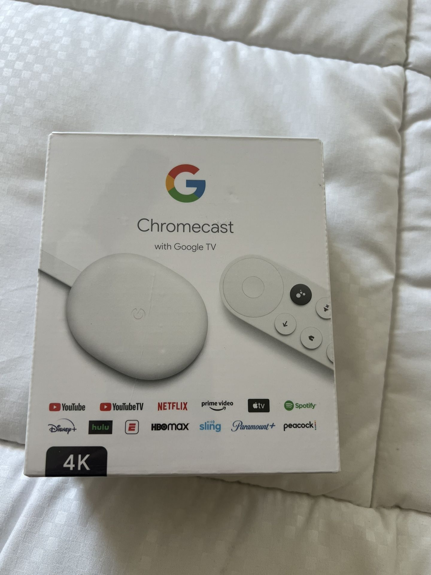 Google Chromecast 4K Snow White Brand New