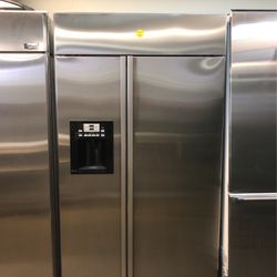 Ge Profile 48”wide Stainless Steel Side By Side Built In Refrigerator