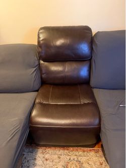 Leather Recliner brown Sofa NEW
