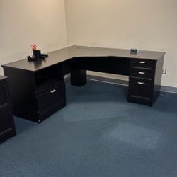 Desk And File Cabinet