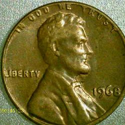1968 DDO LINCOLN ONE CENT PENNY RARE 