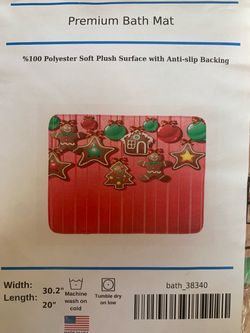Christmas Gingerbread Premium Bath Mat
