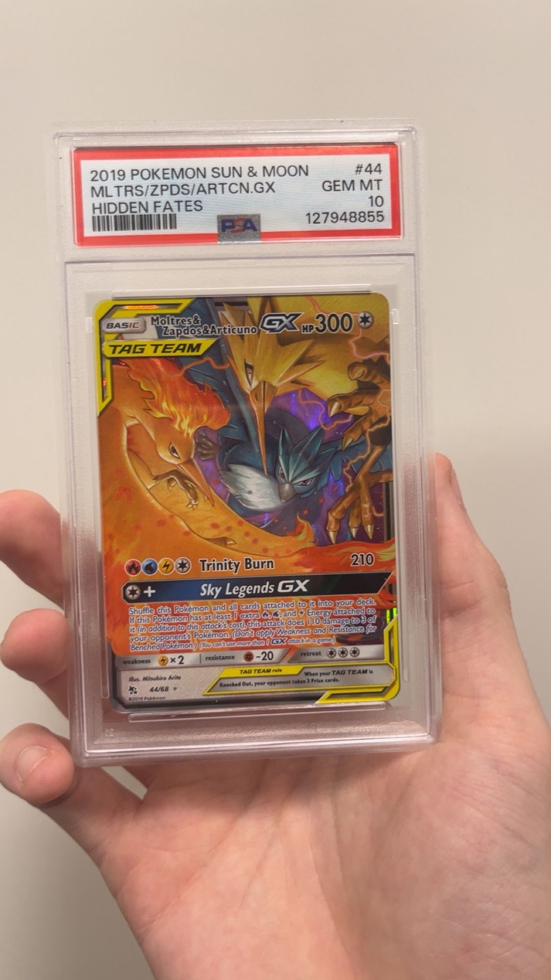 Pokemon: PSA 10 Moltres/zapdos/articuno Tag team