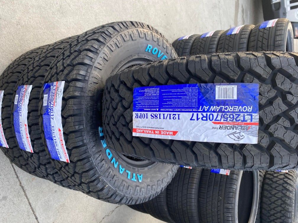 Atlander ROVERCLAW A/T All Terrain LT265/70R17 121/118S E  265/70/17 Atlander Roverclaw AT BRAND NEW SET OF TIRES SET DE LLANTAS NUEVAS todo terreno