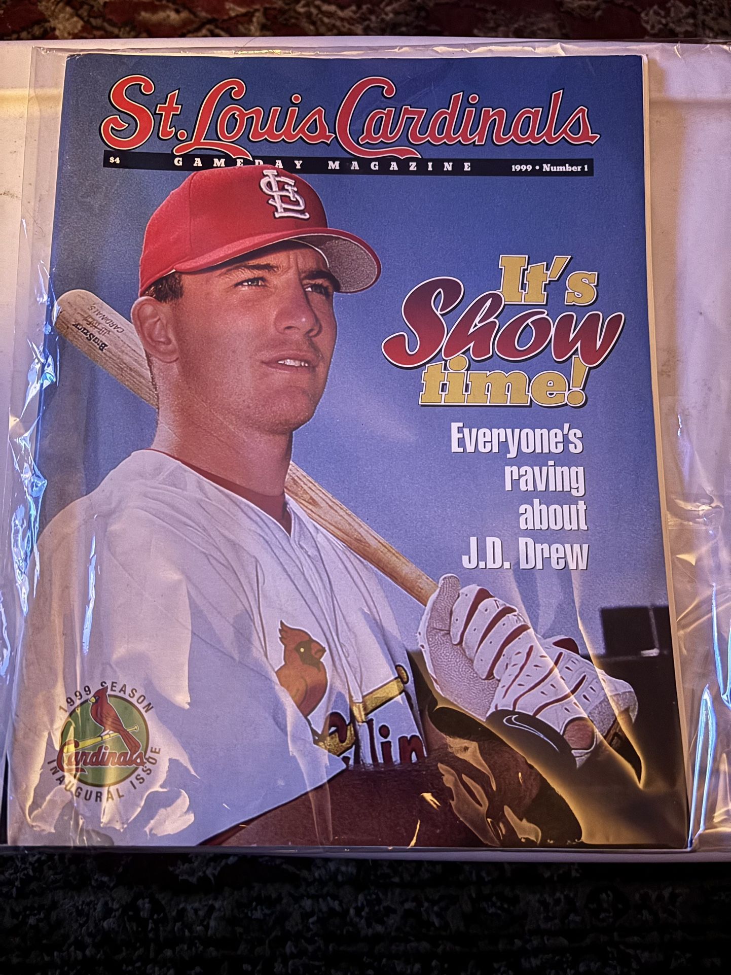 St Louis Cardinals Game day Magazine 1999 Number 1 JD Drew “It’s Show Time”