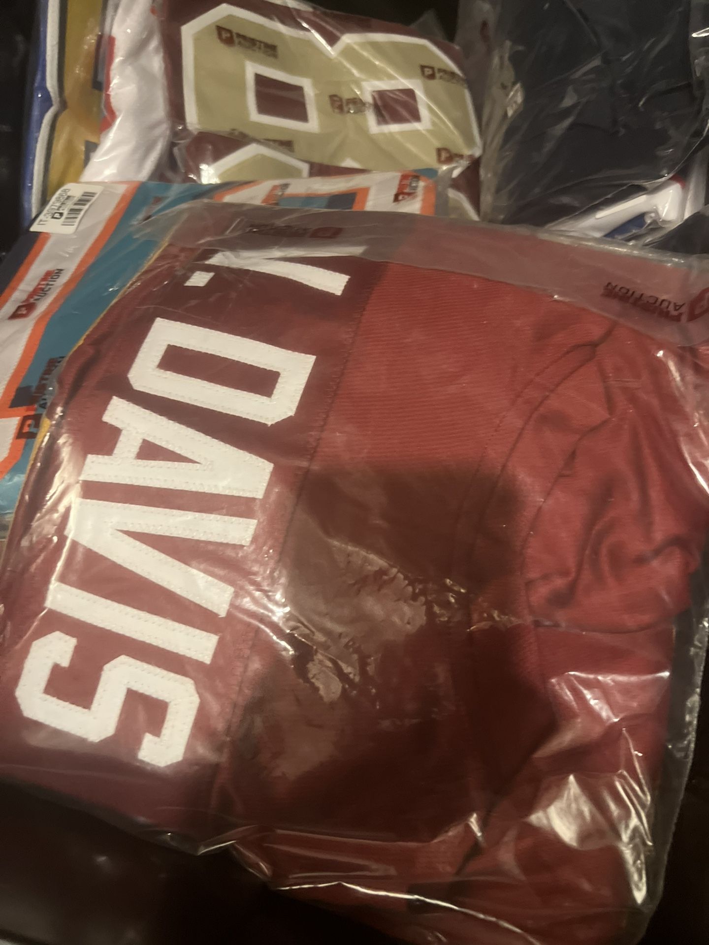 Vernon Davis Xl Authenticity Signed Jersey Redskins 
