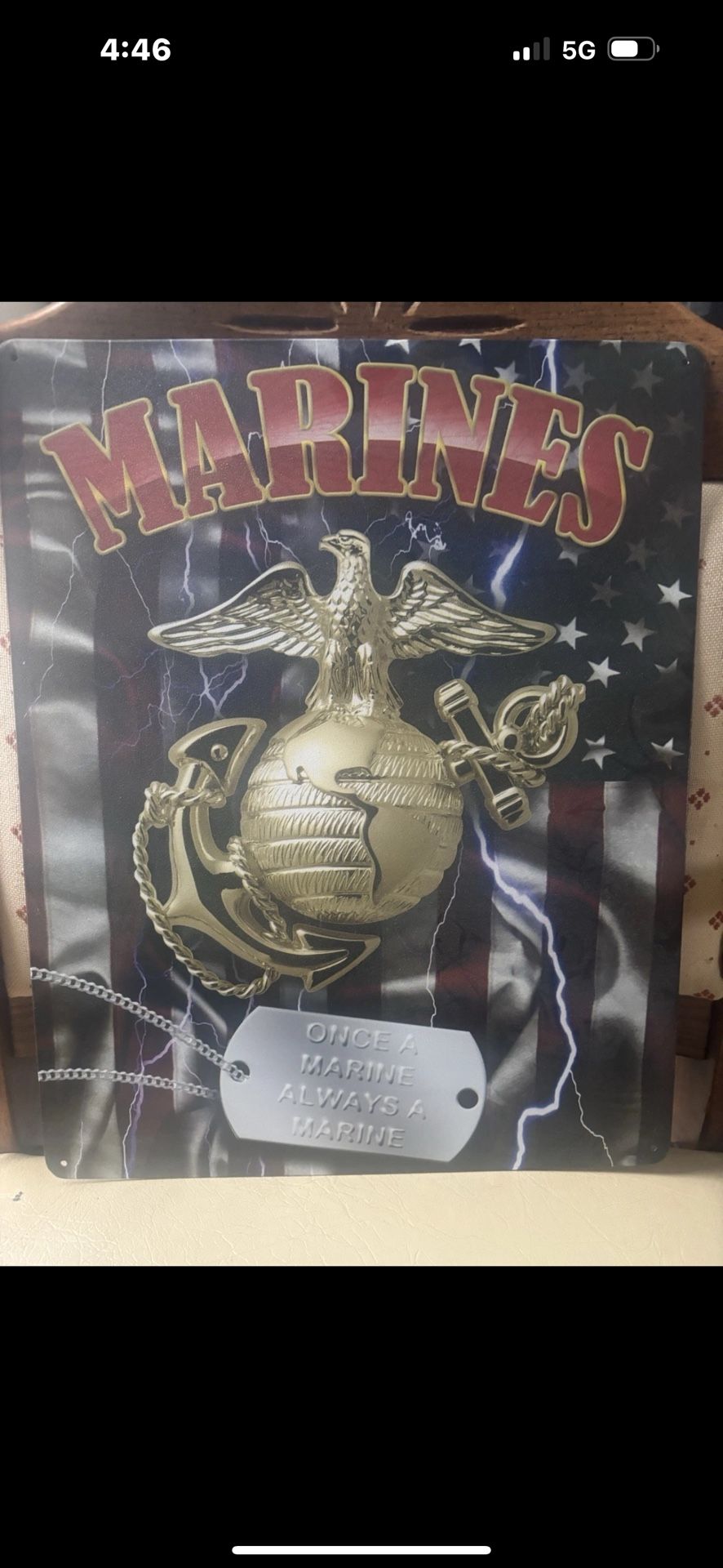 Marine Corps Tin Sign