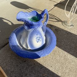 Ironstone Pitcher And Bowl Set