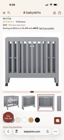 Babyletto Origami Mini Crib