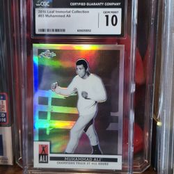 2016 Muhammad Ali Leaf Immortal Collection trading card #03, graded CGC 10 (Gem Mint). 
