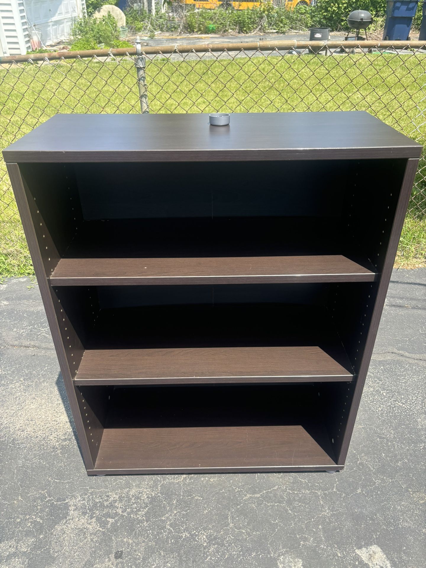 Dark Wood Bookshelf / Storage Shelf – Adjustable Shelves – Good Condition