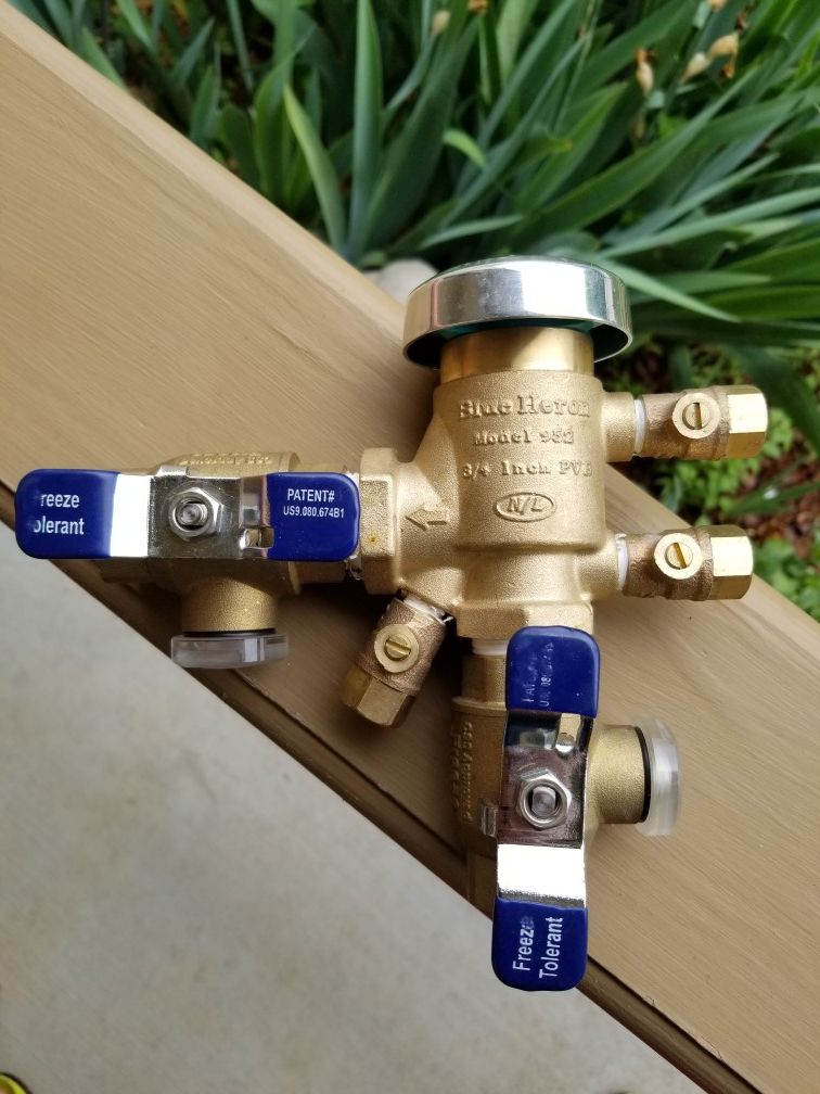 3/4" Blue Heron Lead Free PVB Irrigation Backflow Prevention Device for Sprinkler Systems