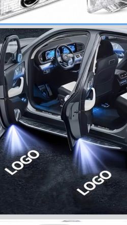 LED Car Door Light Accessories Logo Projector (Black & White) HD Welcome Lights Compatible with BMW 1/3/4/5/6/7/M/X/Z/GT Series