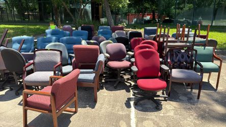 Many chairs are available rolling chairs, waiting chairs ,reception chairs,  and everything for your office!!!