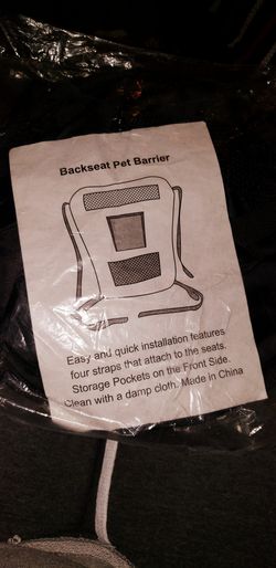 Back seat pet barrier