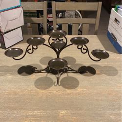 Ruff Iron Candle Holder 