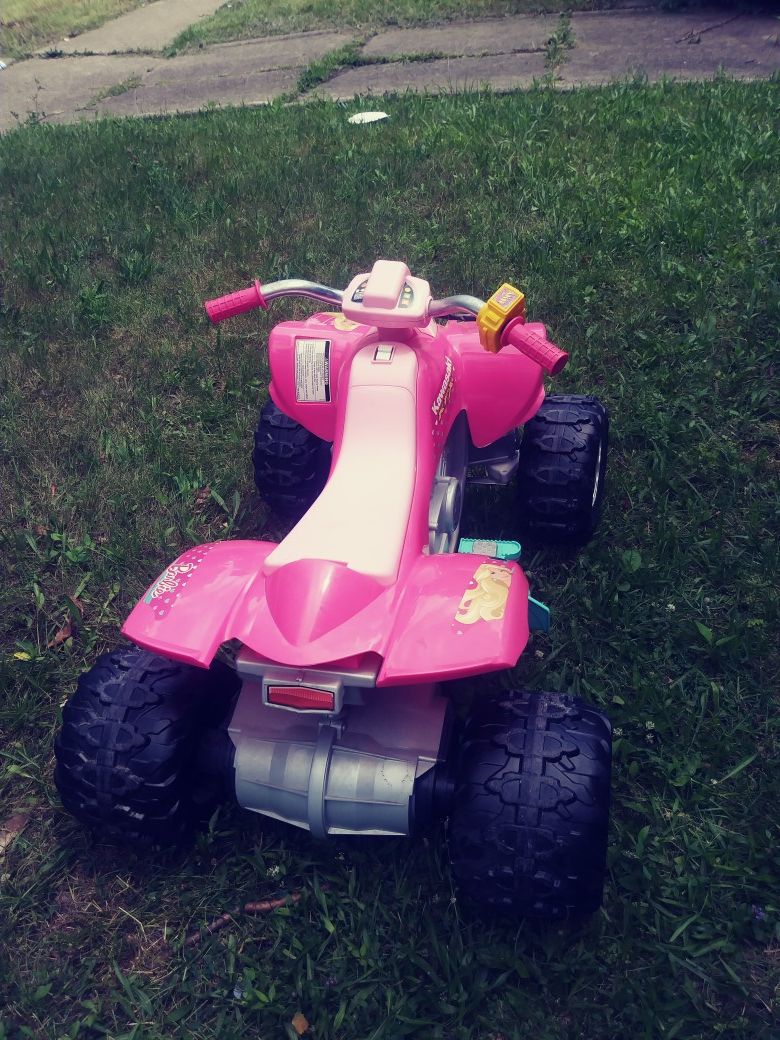 Power Wheels Barbie Kawasaki KFX 12V Battery Powered ATV
