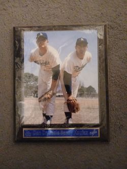 Don Drysdale Sandy Koufax Dodgers Photo Plaque